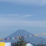 会場から見える富士山